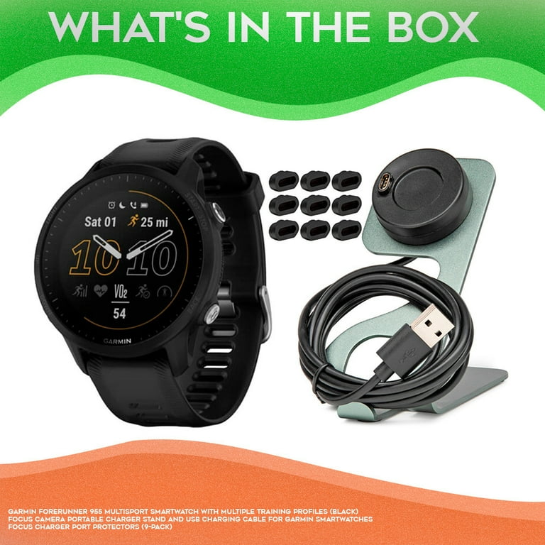 Garmin forerunner 955 (GPS) Black Case with Black Band