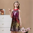 thumbnail image 4 of Girls Halter Neck Sequin Dress Birthday Wedding Party Maxi Dress 5-12Y, 4 of 5