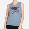 thumbnail image 2 of Fight for a Cure Women's Muscle Tank Small Stonewash Denim, 2 of 5