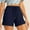 🔥 Dark Blue_New, variant on Dianli Plus Size Drawstring Shorts Women's Comfy Elastic Waist Pocket Loose Fit Summer Casual Drawstring Shorts Breathable Lounge Plus Size Shorts