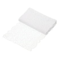 Uxcell 7.1 Inch Wide 5 Yard Lace Ribbon Floral Pattern White Lace Trim Ribbon for Sewing Making