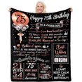 thumbnail image 1 of LHSHID 60th Birthday Gifts for Women Men Best 60th Birthday Gift Ideas Happy 60th Birthday Gifts Decorations Women 1963 60th Birthday Blanket Funny 60 Year Old Gifts for Mom Dad Sister 50x60in, 1 of 6