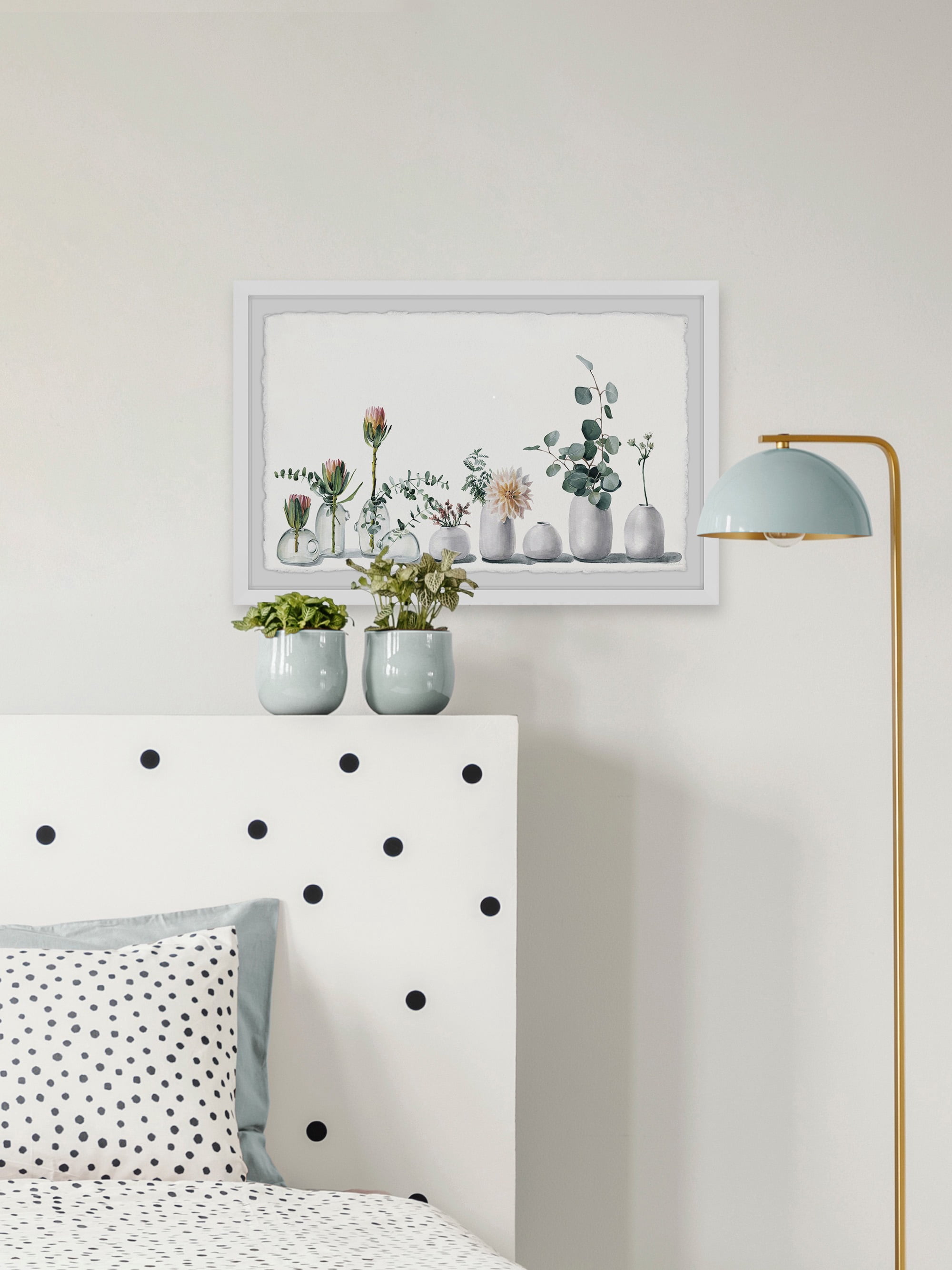 Parvez Taj White Simplicity Framed Wall Art