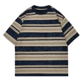 thumbnail image 6 of Trendfront Womens Summer Crew Neck Short Sleeve Tops Oversized Loose Fit Stripe Tees Graphic Pattern Printed Casual T-Shirts, 6 of 6