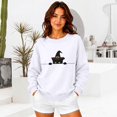 thumbnail image 4 of Funny Halloween Sweatshirts for Women Spooky Vibes Only Crewneck Fall Outfits Cute Ghost Graphic Tops for Autumn, 4 of 6