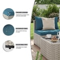 thumbnail image 6 of MRUAKA 7 Pieces Patio Conversation Set, Outdoor Sectional PE Rattan Wicker Furniture Seat,Peacock Blue, 6 of 7