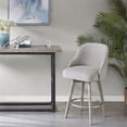 thumbnail image 2 of Maklaine 25.75" Transitional Fabric and Solid Wood Counter Stool in Gray, 2 of 8