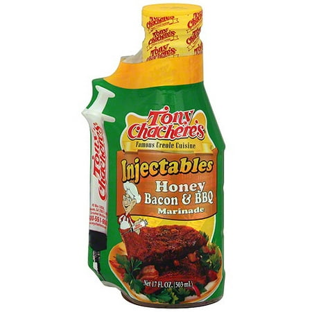 Tony Chachere's Famous Creole Cuisine Honey Bacon & BBQ Injectables Marinade, 17 oz (Pack of