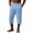 Blue, variant on Dress Pants for Men 3/4 Length Below Knee Straight Leg Capri Pants Summer Daily Wear Business Casual Pants with Pockets