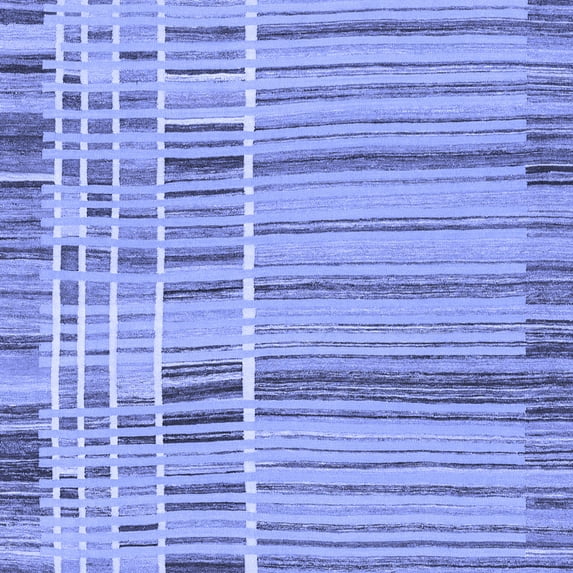 Ahgly Company Machine Washable Indoor Square Abstract Blue Modern Area Rugs, 5' Square