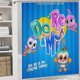 thumbnail image 5 of Do Re Mi-theme 4-Piece Shower Curtain Set with Rugs, Waterproof Bathroom Decor Set Includes Bath Mat, U-Shaped Rug, Toilet Lid Cover and Curtain with Hooks, 5 of 6