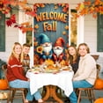 thumbnail image 4 of Large Fall Door Cover Decorations Fall Door Banner for Front Door Realistic Sunflower Maple Leaves Pumpkin Door Hanging Sign Autumn Harvest Backdrop Background for Thanksgiving Holiday Party Supplies, 4 of 6