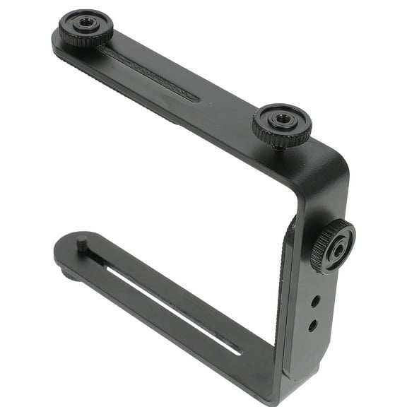 Double L-bracket Camera Mount for DSLR Handheld Stabilizer Stand Black