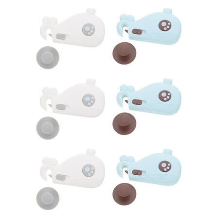 LEORX 6Pcs Child Proof Cabinet Latches ABS Safety Lock for Household Appliances