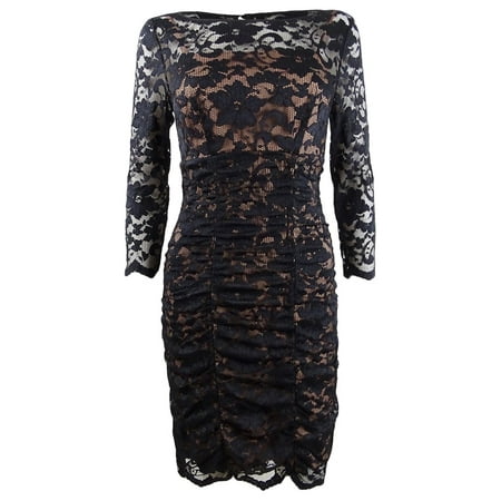 UPC 689886001983 product image for Jessica Howard Women's Lace Overlay Ruched Dress | upcitemdb.com