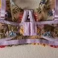 thumbnail image 4 of Varsbaby Women's Sexy Sheer Bra See Through Mesh Lingerie Set Transparent Unlined Lace Floral Bra Panty and Garter 3 Piece, 4 of 4