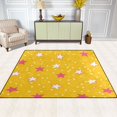 thumbnail image 2 of Yayeee Area Rugs for Living Room 5.2'x4' Non Slip Washable Bedroom Floor Carpet, White Stars, 2 of 5