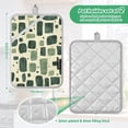 thumbnail image 6 of Yayeee Pot Holders Kitchen Heat Resistant with Pocket 7"x9.8" Cotton Oven Cooking Hot Pads, Green Geometric, 6 of 7