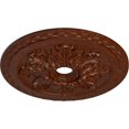 thumbnail image 3 of Ekena Millwork 23 5/8"OD x 3"ID x 2"P Bordeaux Deluxe Ceiling Medallion (Fits Canopies up to 4"), Hand-Painted Burnished Mahogany Crackle, 3 of 6