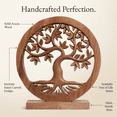 thumbnail image 6 of Decozen Home Decor Handmade Wooden Sculpture in Tree of Life Acacia Wood, Perfect for Mothers Day Gift, 6 of 7