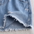 thumbnail image 4 of Liyamei Girls Bow Detail Denim Shorts with High Waist for Summer Size 2-12,Blue, 4 of 5