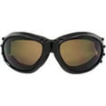 thumbnail image 5 of Birdz Eyewear Padded Motorcycle Riding Goggles 3 Pairs Black Frames with Clear Smoke & Amber, 5 of 6