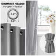 thumbnail image 3 of XWZO Total Blackout Curtains with Tiebacks for Sliding Glass Door, 100% Light Block Window Curtain Drape 2 Panels Set, Noise Reducing Privacy Curtain for Living Room, Grey,60 x 84, 3 of 6