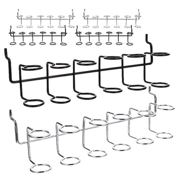 OUNONA 6pcs Peg Board Tool Organization Stainless Steel Black Solution For Handyman Needs