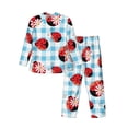 thumbnail image 2 of Kll Flowers And Lady Bugs Sleepwear Mens Flannel Pajamas,Long Cotton Pj Set, 2 of 9