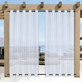thumbnail image 7 of DONGPAI 71"x84" Sheer Outdoor Curtains for Patio Waterproof Grommet Indoor Voile Sheer Curtains for Living Room, Bedroom, Porch, Pergola, Cabana,1Panel,White, 7 of 7