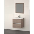 thumbnail image 2 of Eviva Ikaro 24" Inch Medium Oak Modern Bathroom Vanity Wall Mount with White Integrated Porcelain Sink, 2 of 2