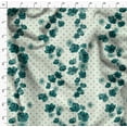thumbnail image 4 of Soimoi Cotton Satin Spandex Green Fabric By the Yard - 54 Inch Wide -Florals Print Fabric - Elegant and Timeless Patterns for Fashion and Home Decor Printed Fabric, 4 of 6