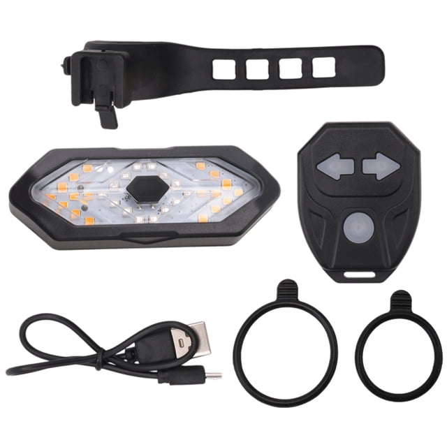 SeñAl de para Patinete EléCtrico, Intermitente LED Bicicleta con Control Remoto/Luz Trasera, Direccional Ajustable Recargable
