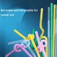thumbnail image 2 of Disposable Colorful Drinking Straws,13inch 50PCS Flexible Straws,7 Colors Extra Long Straws Party Decorations, 2 of 9