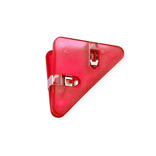 ZTTD 1Pc Corner Paper Clip, Triangular File Corner Clip, Translucent Colored Paper Clip Cute Plastic Bunder Clip for Office Staff Prevent Book Corner Curling