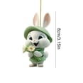 thumbnail image 2 of Tyidzon Easter Bunny Decorations Hanging 2D Flat Acrylic Ornaments, Happy Easter Ornaments for Home Holiday Indoor Party Decor, 2 of 6
