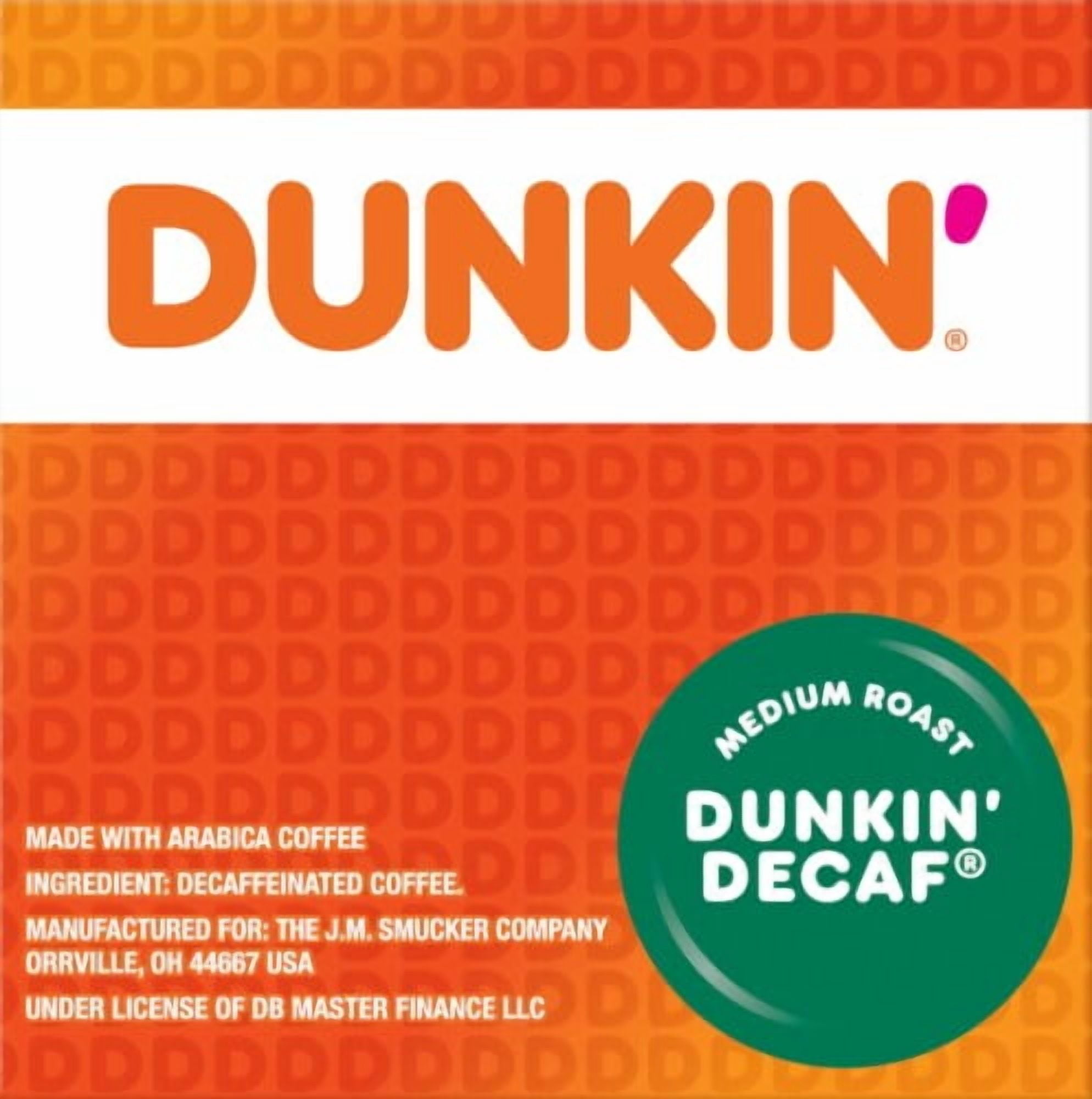 Dunkin' Decaf Medium Roast K-Cup Coffee Pods 10 ct - Pack of 2