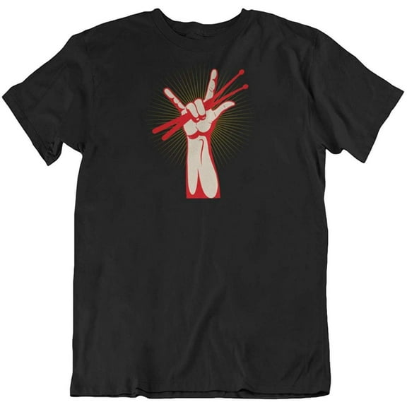 Make Your Mark Design Cool Drum Sticks T-Shirt Gifts for Drummer Boy or Girl & Men & Women Drummers Black