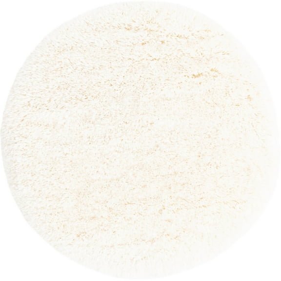 Unique Loom Marilyn Monroe Opulence Shag Collection Area Rug - (3' 3" Round Bone/Beige)