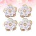 thumbnail image 1 of unbranded 12Ud Flores De Arpillera Con Encaje Y Para Decorar Bodas Y Fiestas Navideñas, 1 of 8