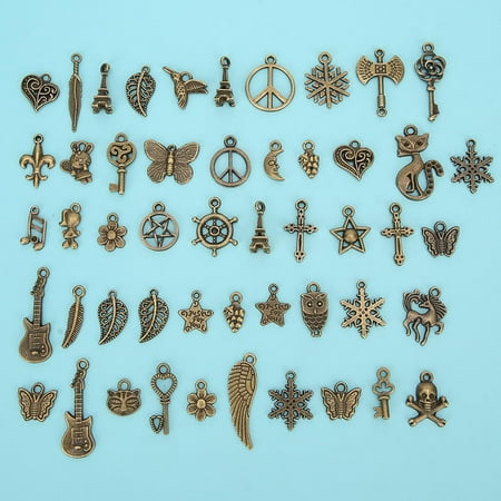 

Supplies DIY Pendants Accessories Bronze Electroplating Alloy Jewelry Bracelet Materials50 Kinds Bronze