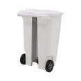 thumbnail image 2 of Bote de basura Tramontina T-Force Con tapa pedal y ruedas 100Lt blanco, 2 of 4