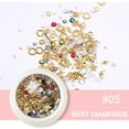 thumbnail image 2 of 3D Nail Art Rhinestones Set Mixed Sparkle Nail Charms Multiple Shape Metal Nail Art Diamonds Pearl Crystal Nail Gems Nail Decor for Girl Women DIY Nail Design Craft Decorations Kit, 2 of 6