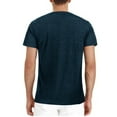 thumbnail image 3 of ameIAEA Mens Casual Short Sleeve T-Shirts Solid Color Fashion Shirts 3 Button Classic Tees Tops with Pocket, 3 of 3