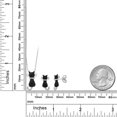 thumbnail image 6 of Gem Stone King 925 Sterling Silver Black and White Cubic Zirconia Cat Pendant Earrings Set for Women with 18 inch Silver Chain, 6 of 6