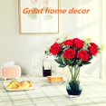 thumbnail image 6 of Zukuco 10 PCS Artificial Rose Flower Silk Roses Bouquet with Long Stem Fake for DIY Wedding Party Home Halloween Christmas Decoration (Red), 6 of 7