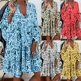 thumbnail image 3 of Tralilbee Nouvelle Robe de Plage à Manches Longues Imprimée Grande Taille Mode Décontractée Robe Élégante Ample et Confortable Convient pour Voyage, Fête, Souper en Famille, 3 of 3
