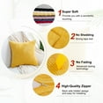 thumbnail image 5 of PiccoCasa 2Pcs Corduroy Cushion Covers Decorative Soft Throw Pillow Covers Yellow 18"x18", 5 of 7