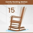 thumbnail image 6 of Gymax Eucalyptus Wood Indoor & Outdoor Patio Rocking Chair Set, Natural Finish, (Set of 2), 6 of 10