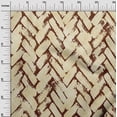 thumbnail image 3 of oneOone Georgette Viscose Brown Fabric Brush Stroke Craft Projects Decor Fabric Printed By The Yard 42 Inch Wide, 3 of 4
